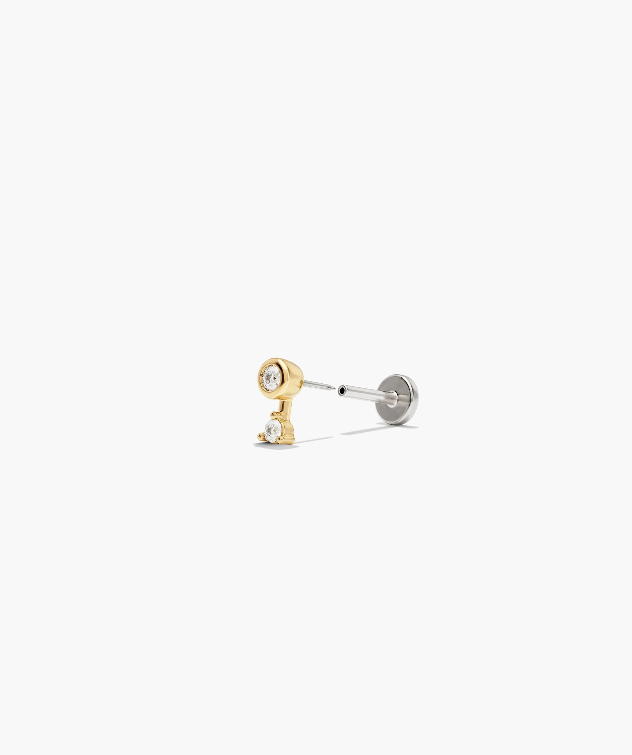 Piercing Studio - Lab Grown Diamond Round Drop Stud - Image 4