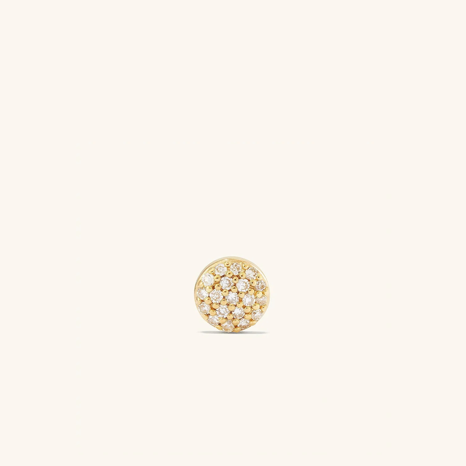 Piercing Studio - Pave Diamond Flat Back Round Stud - Image 2