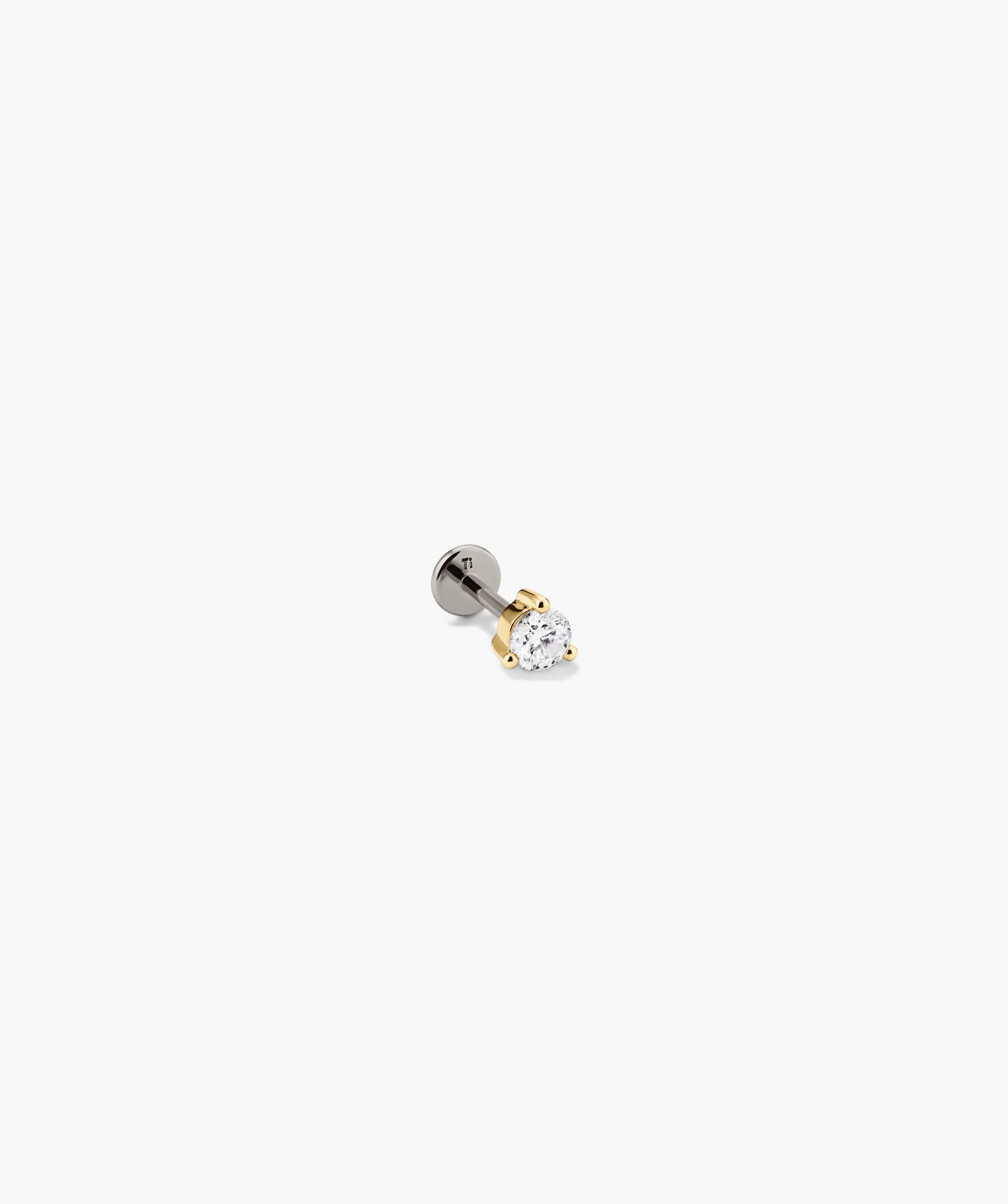 Piercing Studio - Single Round Diamond Flat Back Stud - Image 3