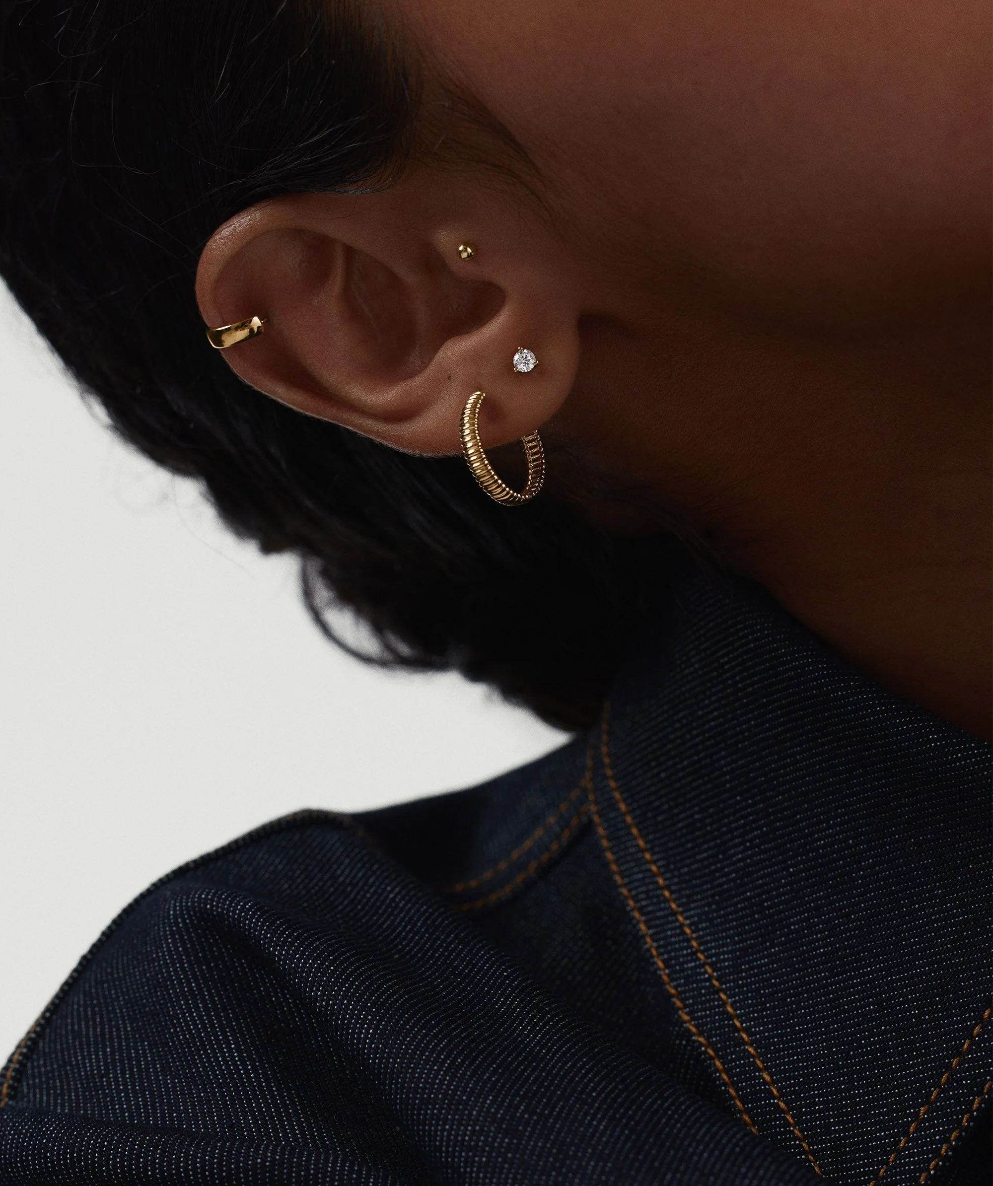 Piercing Studio - Single Round Diamond Flat Back Stud - Image 5