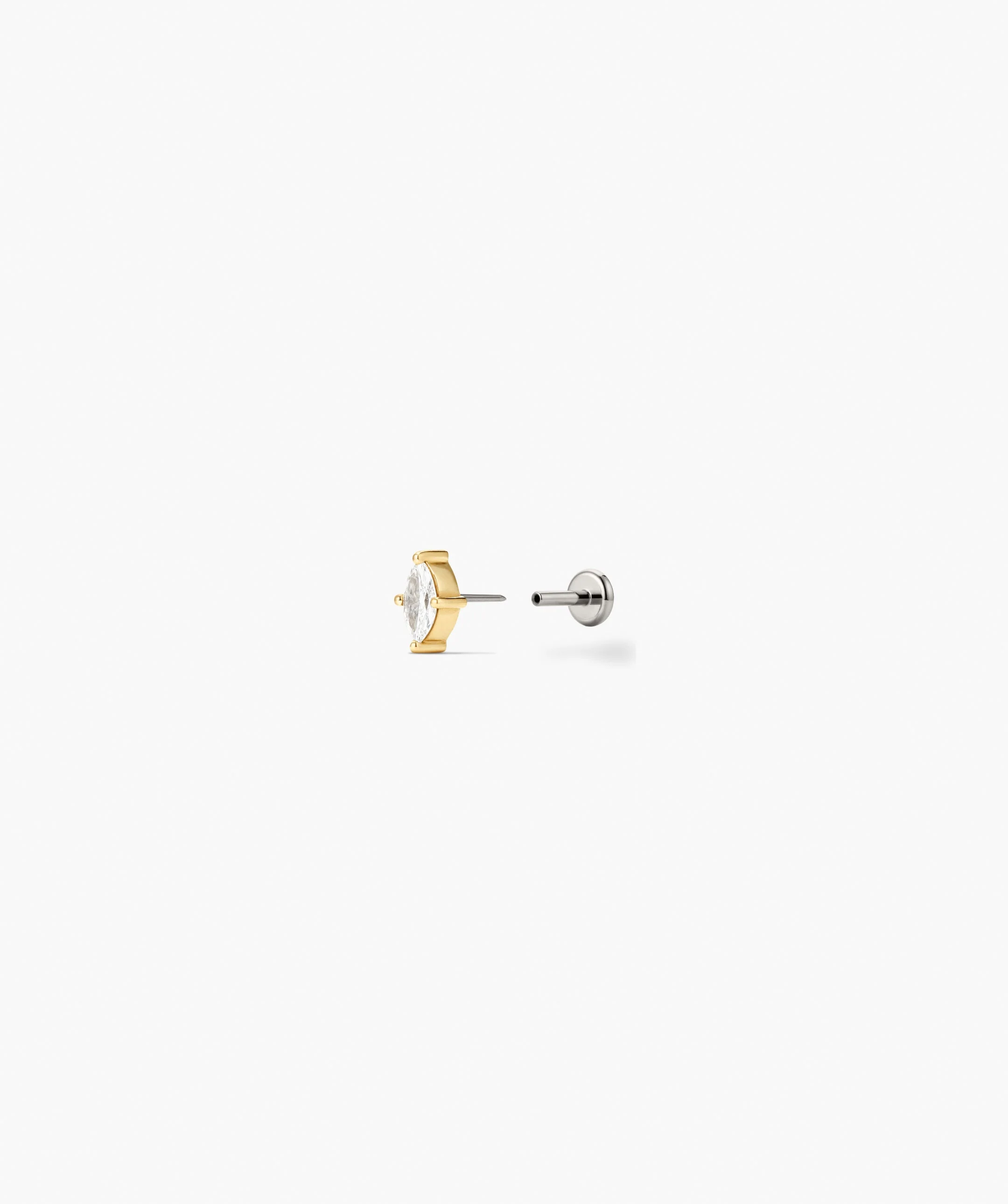 Piercing Studio - Single Lab Grown Diamond Marquise Stud - Image 11