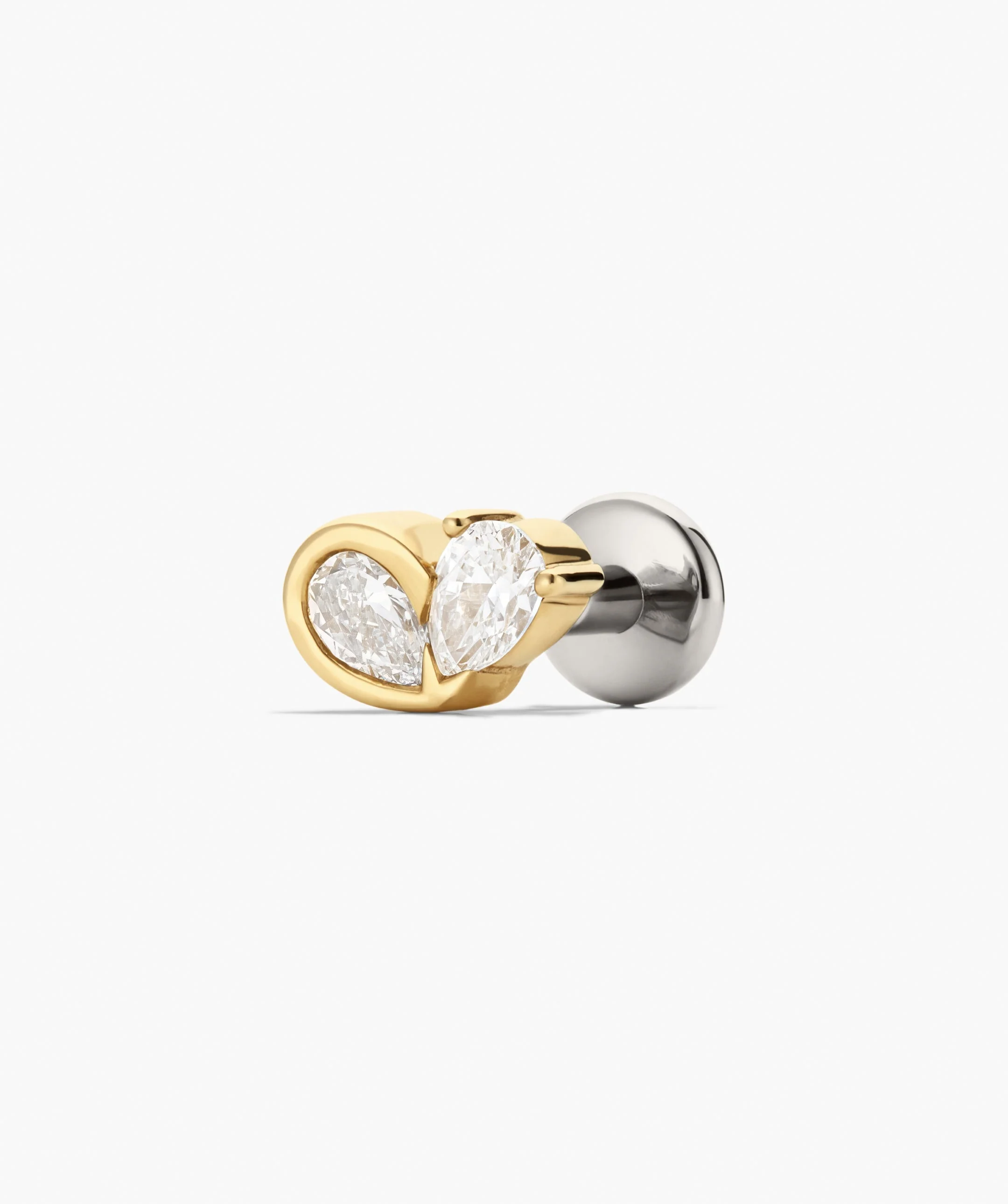 Piercing Studio - Two of Hearts Lab Grown Diamond Stud - Image 4