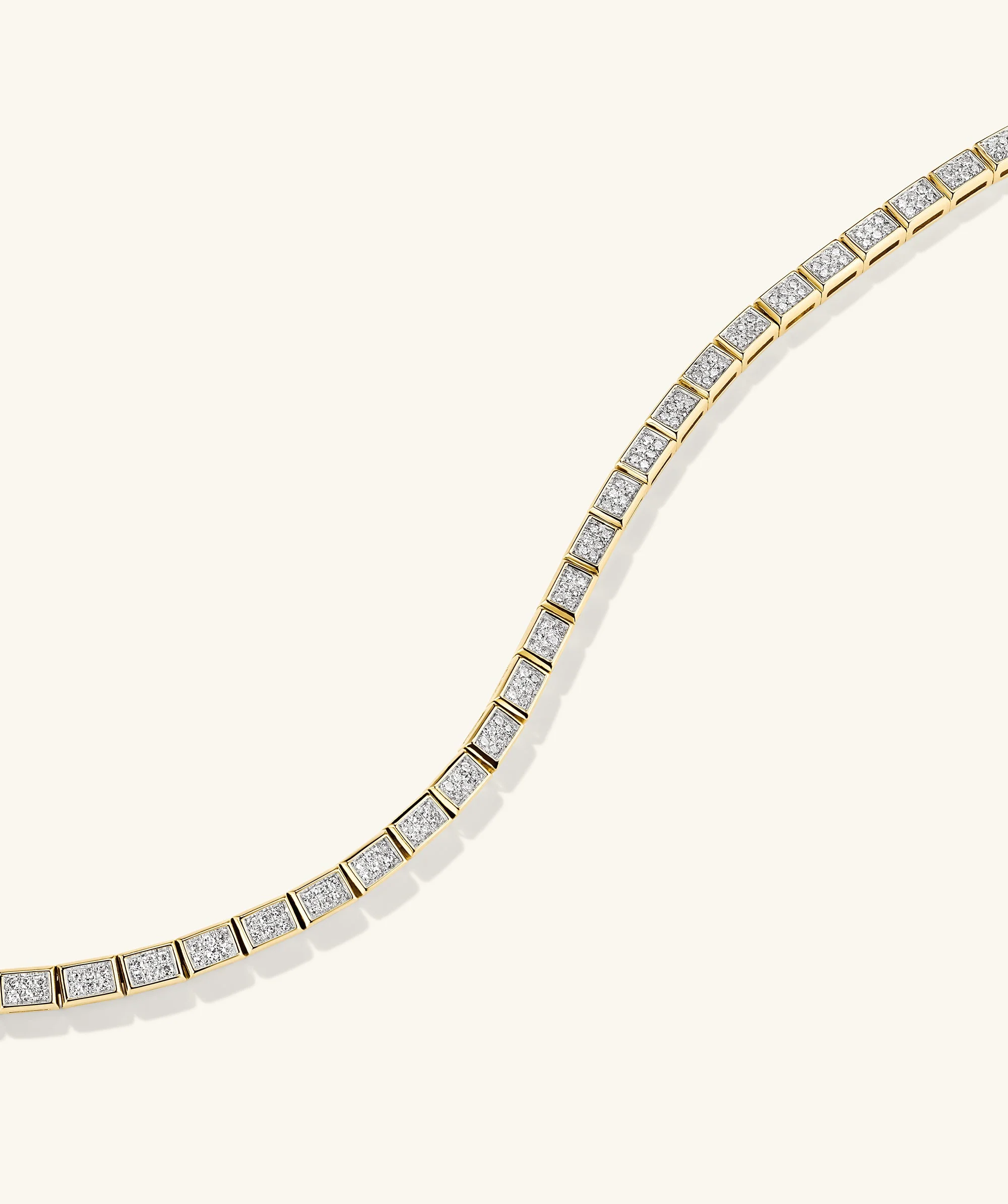 Rectangular Micro-Pavé Diamond Tennis Bracelet - Image 4