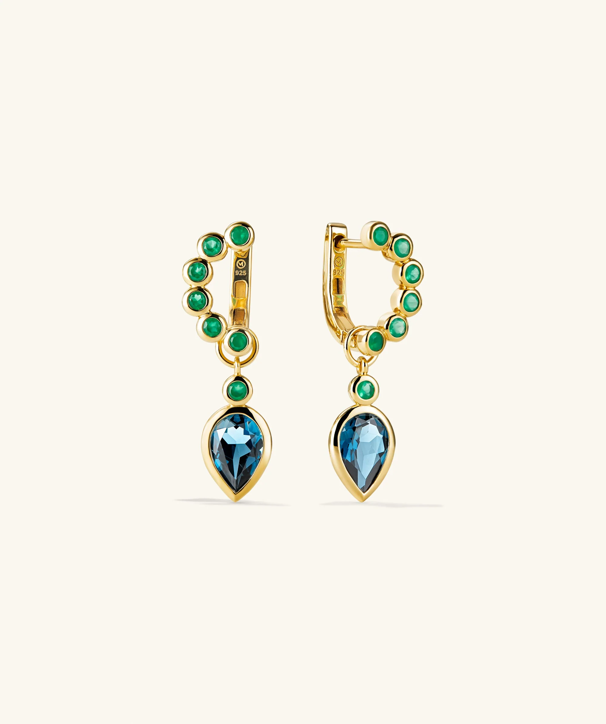 Remy Gemstone Charm Hoops - Image 11