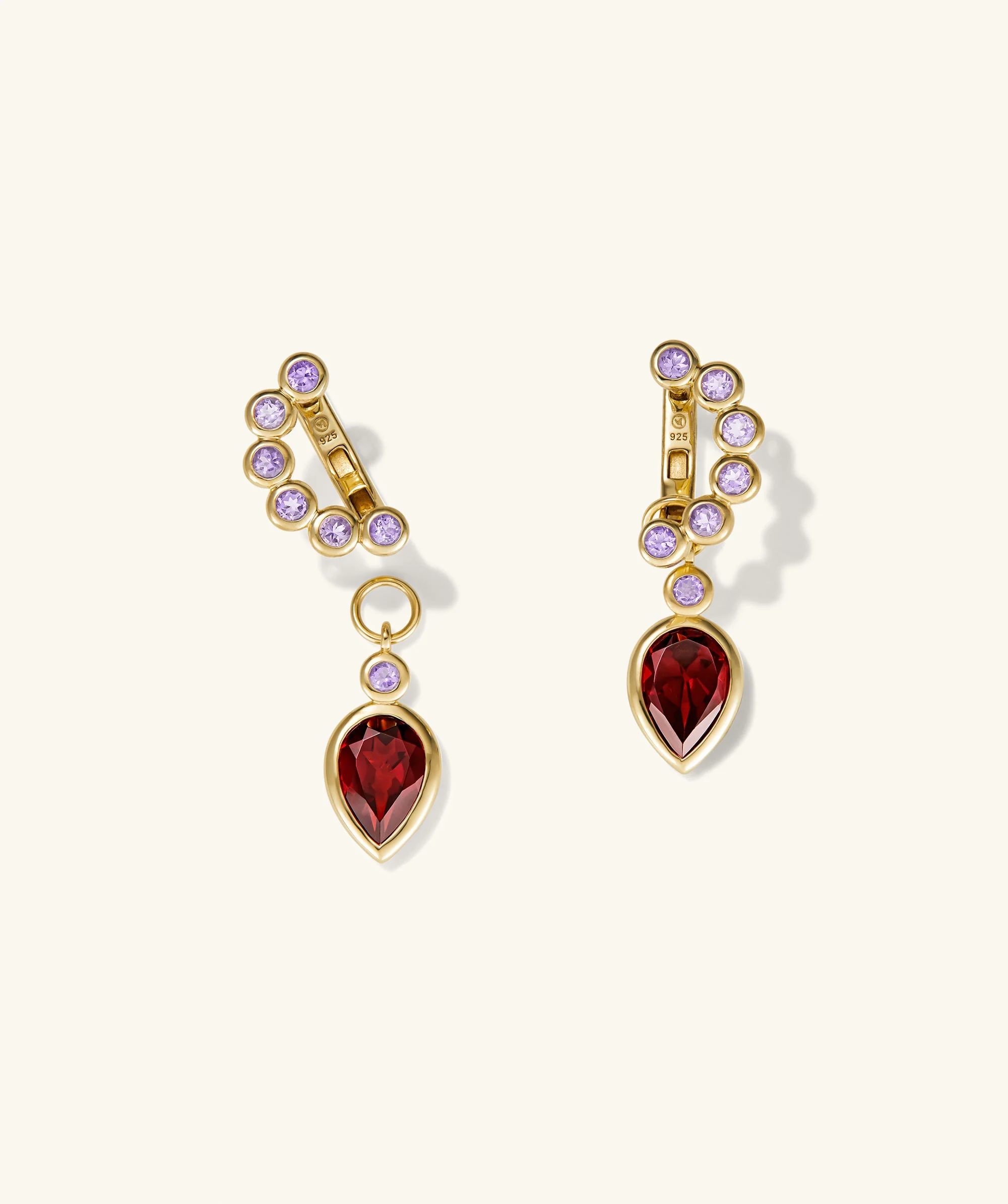 Remy Gemstone Charm Hoops - Image 16