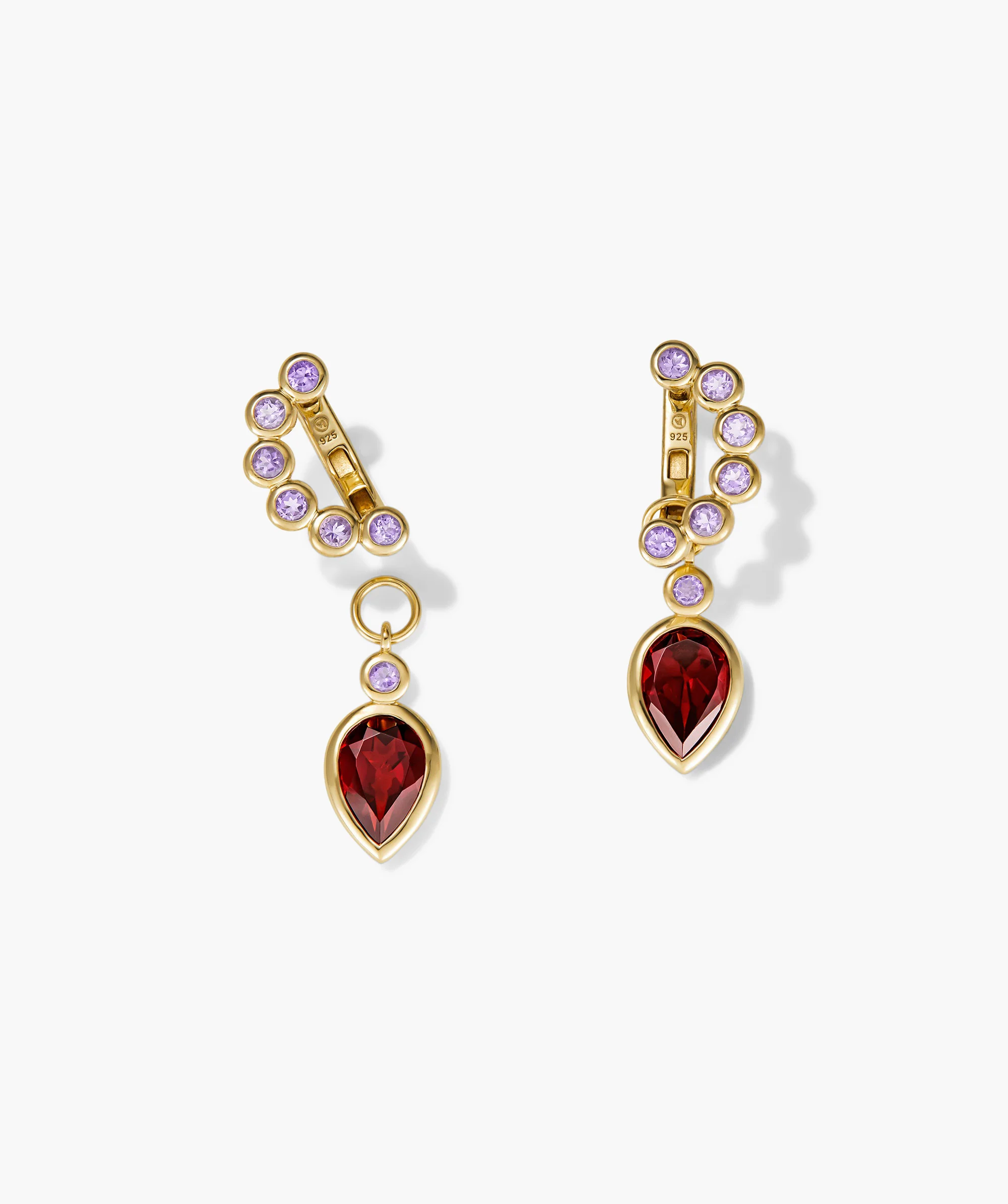 Remy Gemstone Charm Hoops - Image 8