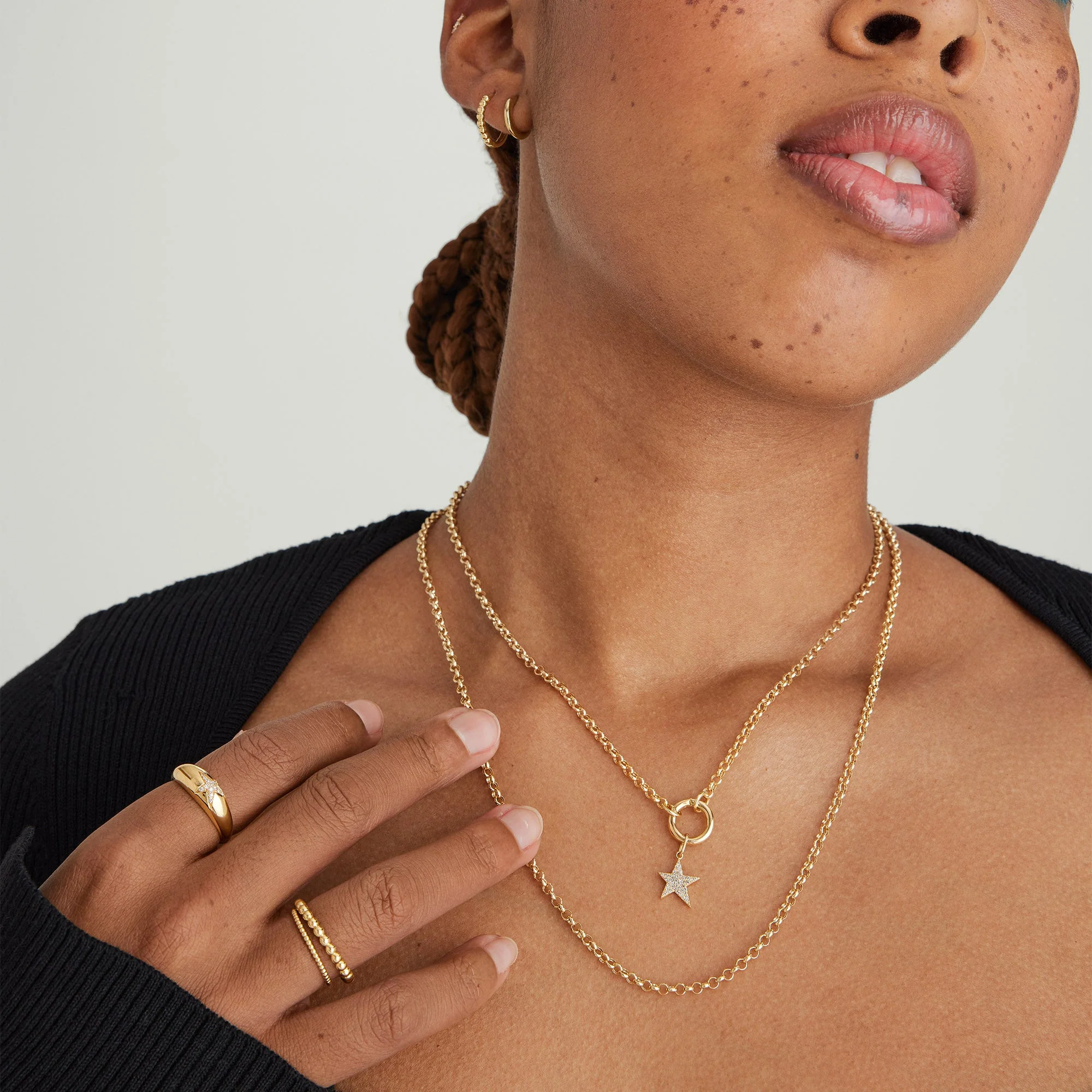 Rolo Chain Charm Necklace - Image 3