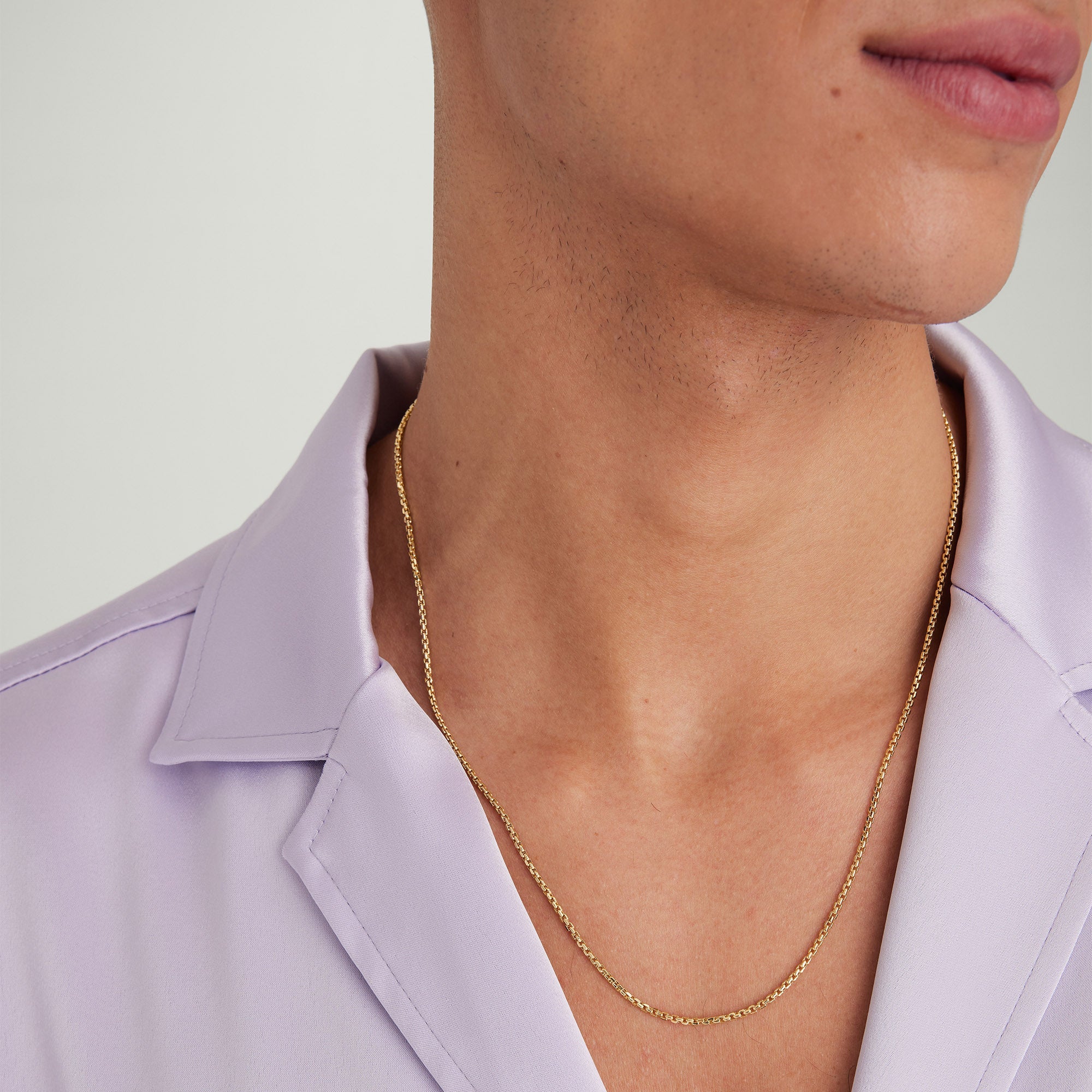 Round Box Chain Necklace - Image 6