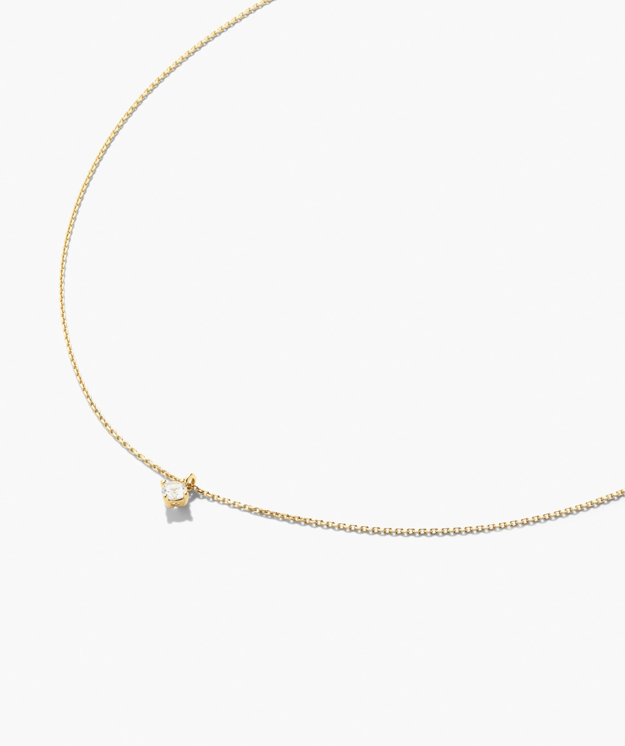 Round Lab Grown Sapphire Necklace - Image 3