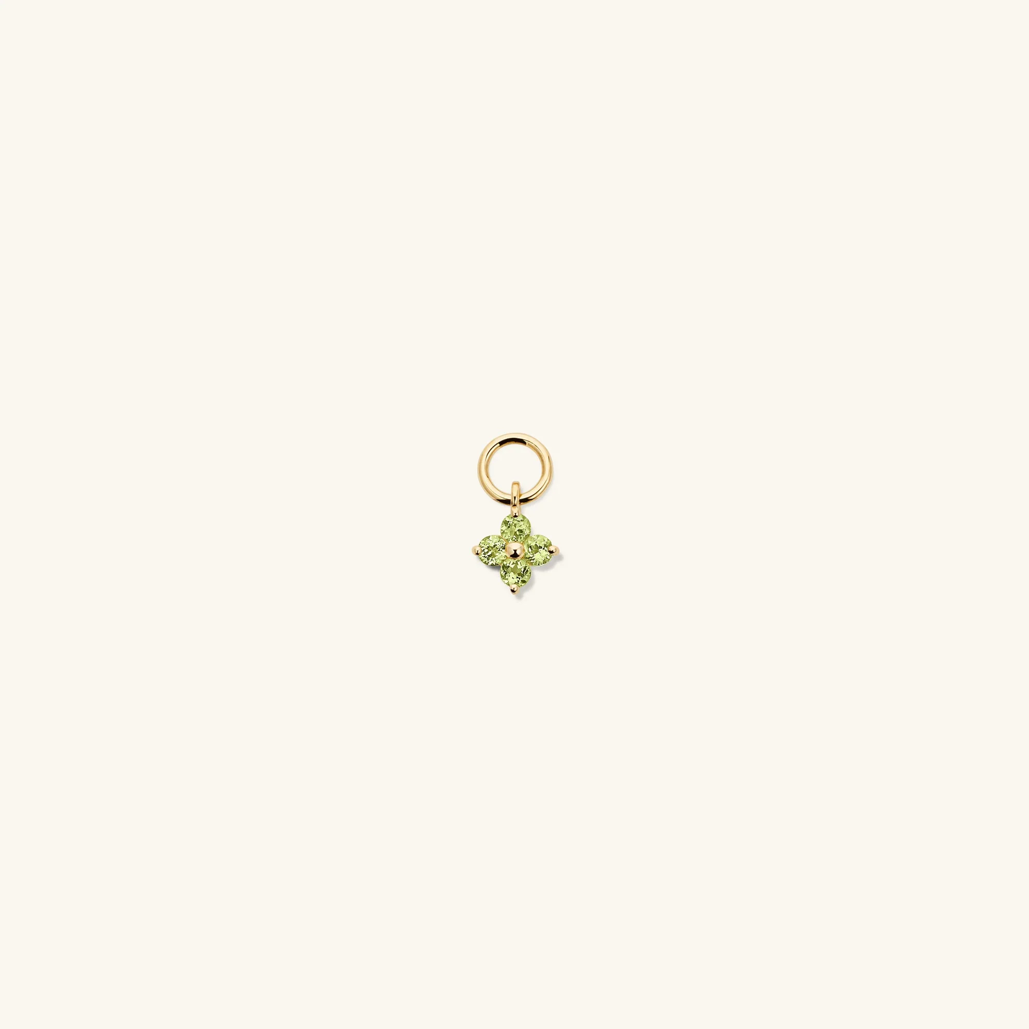 Single Gemstone Cluster Hoop Charm - Image 11