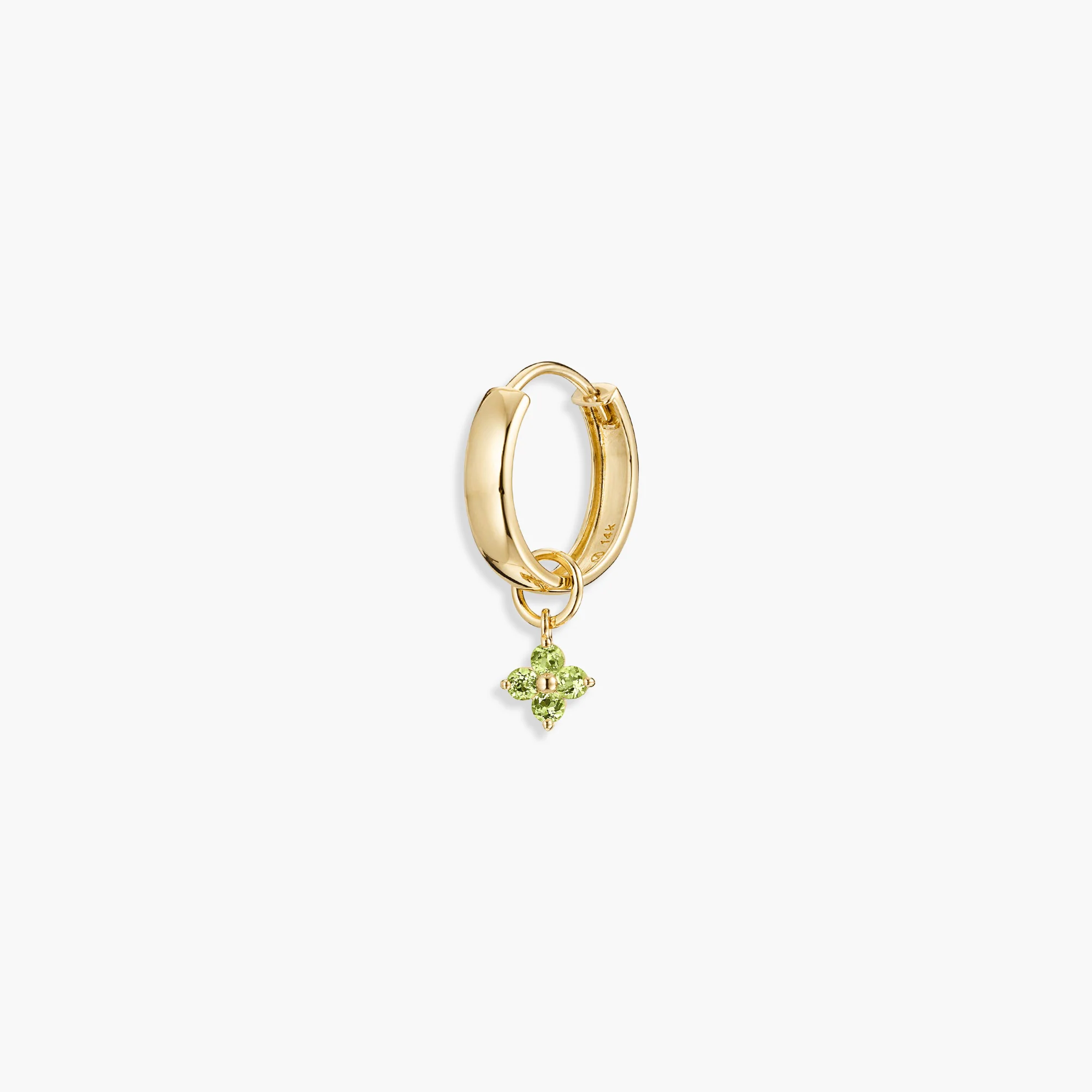 Single Gemstone Cluster Hoop Charm - Image 9