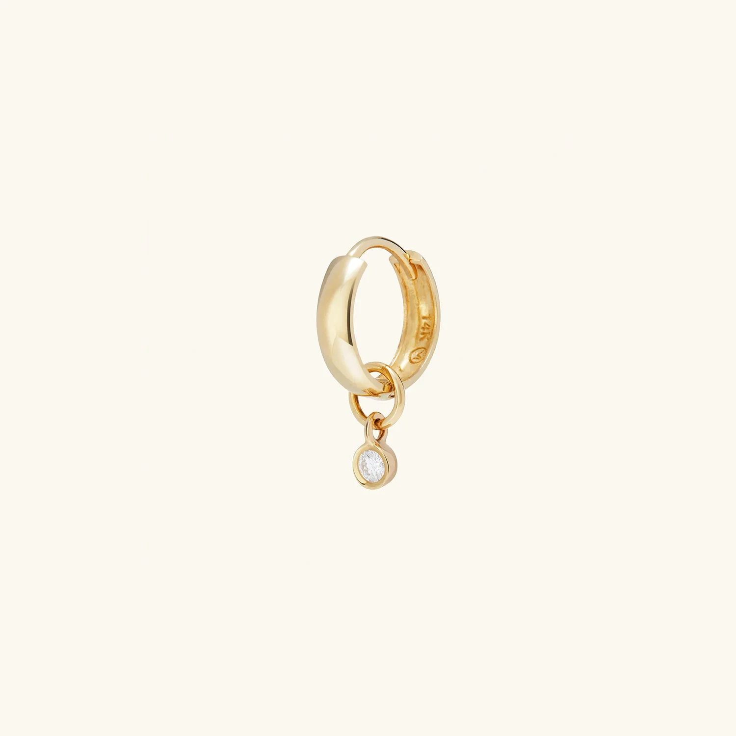 Single Mini Gemstone Hoop Charm - Image 4