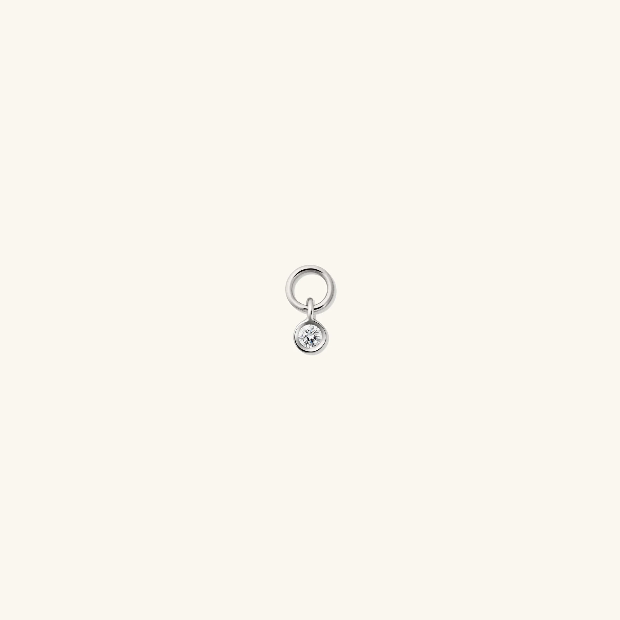 Single Mini Gemstone Hoop Charm - Image 6
