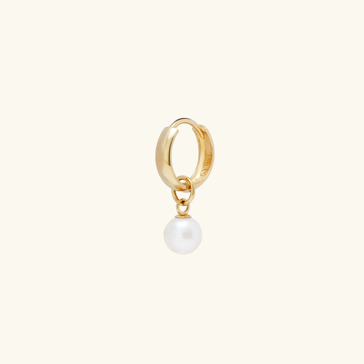 Single Pearl Hoop Charm - Image 7