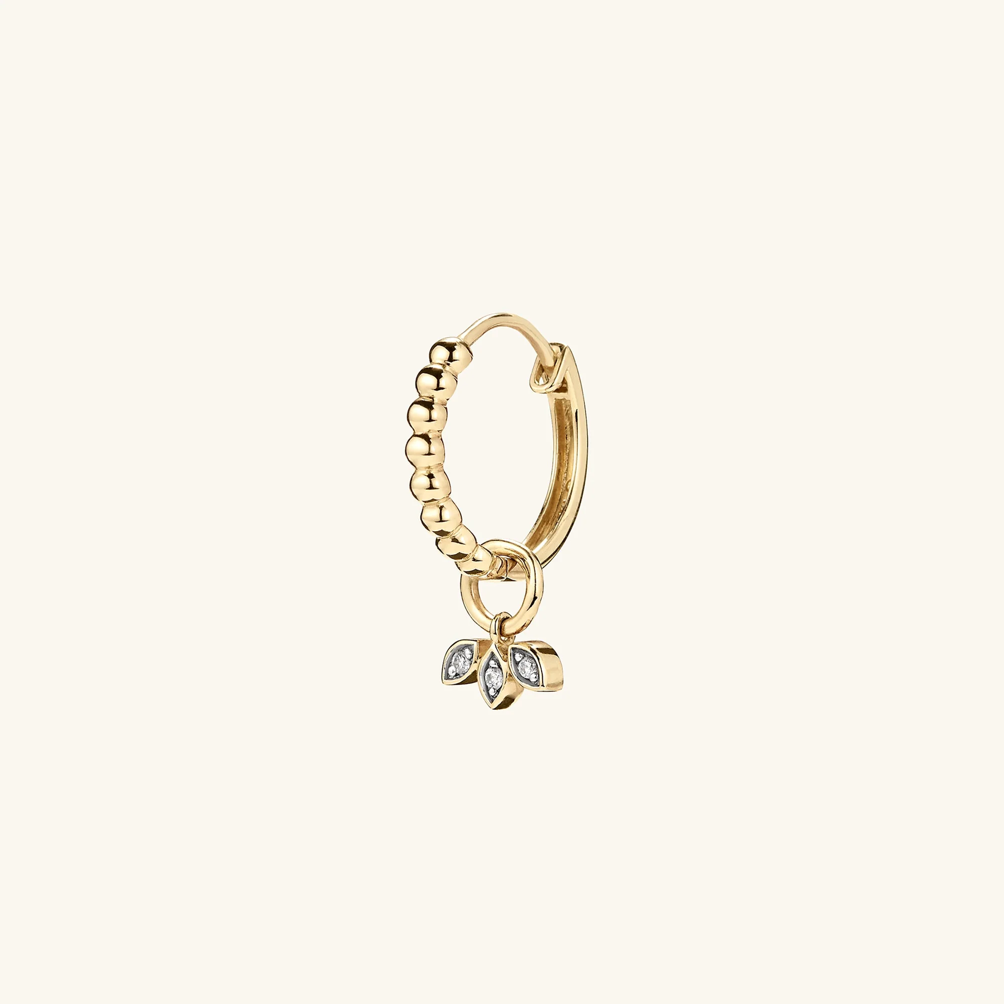 Single Triple Marquise Diamond Hoop Charm - Image 4