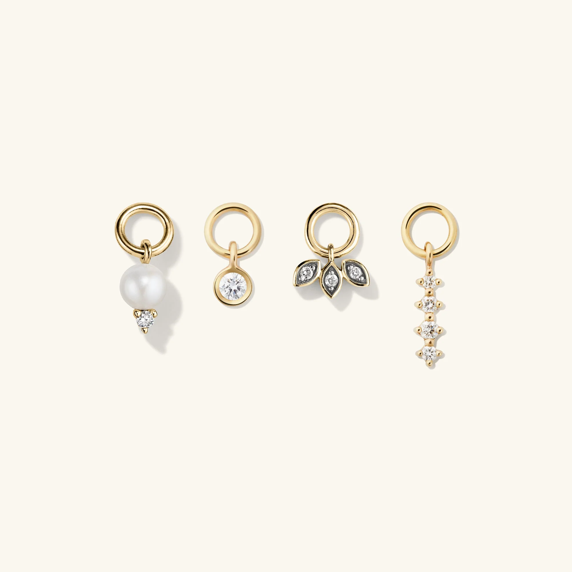 Single Triple Marquise Diamond Hoop Charm - Image 5