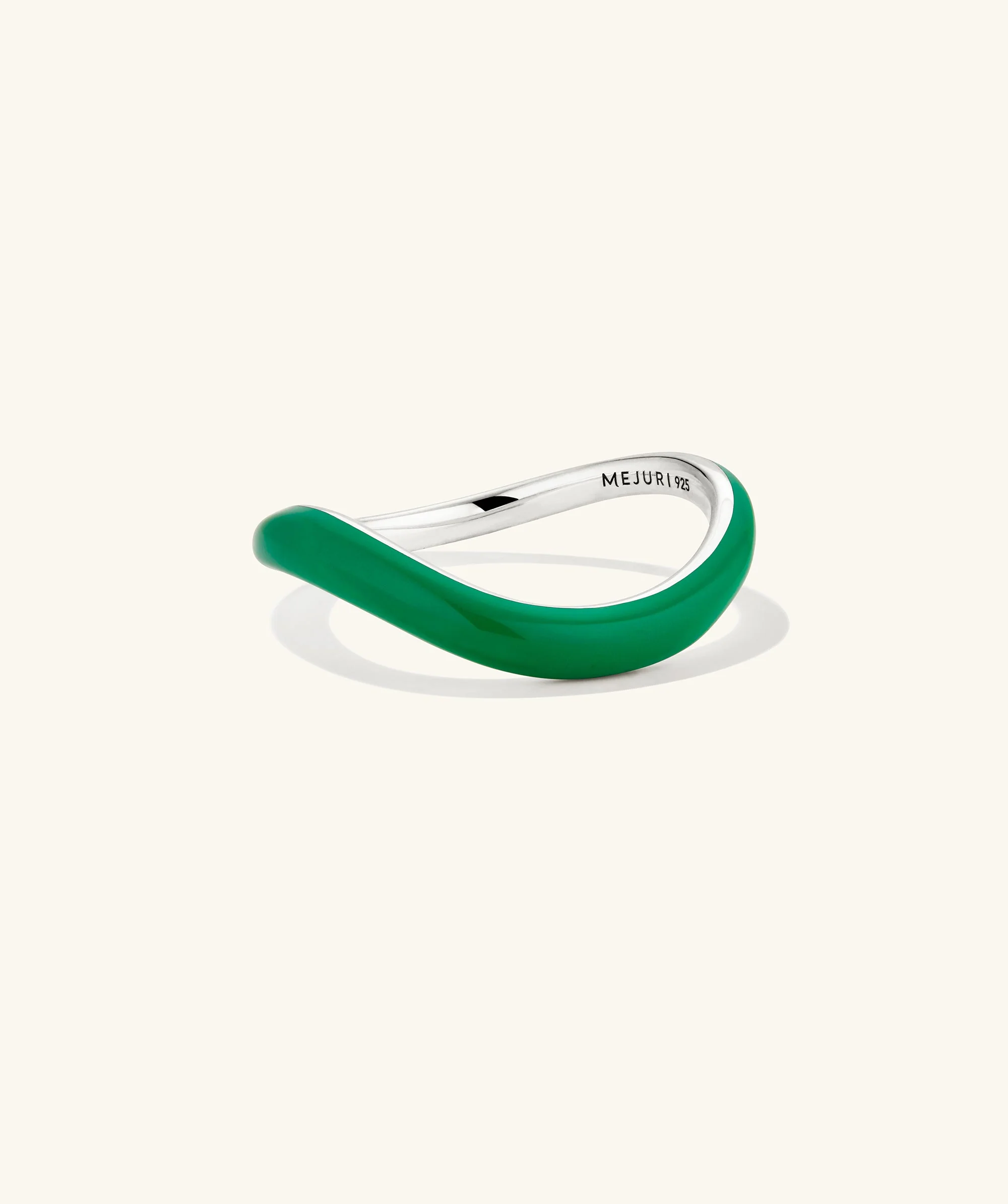 Slim Enamel Dôme Figure Ring - Image 6