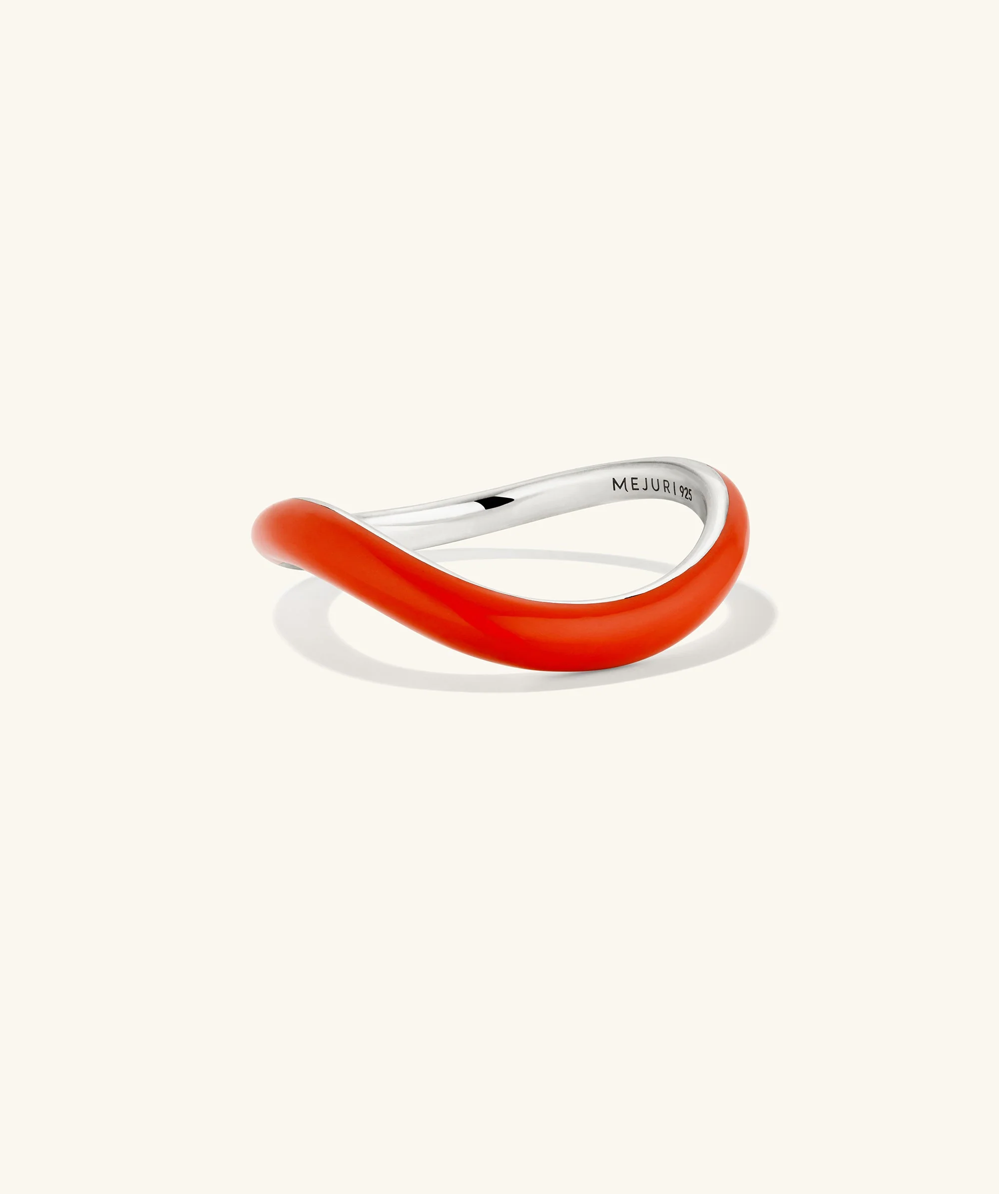 Slim Enamel Dôme Figure Ring - Image 8