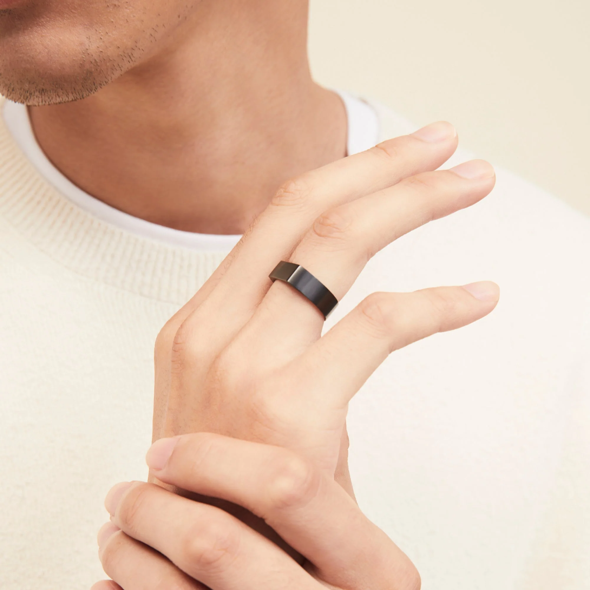 Slim Rectangular Signet Ring - Image 17
