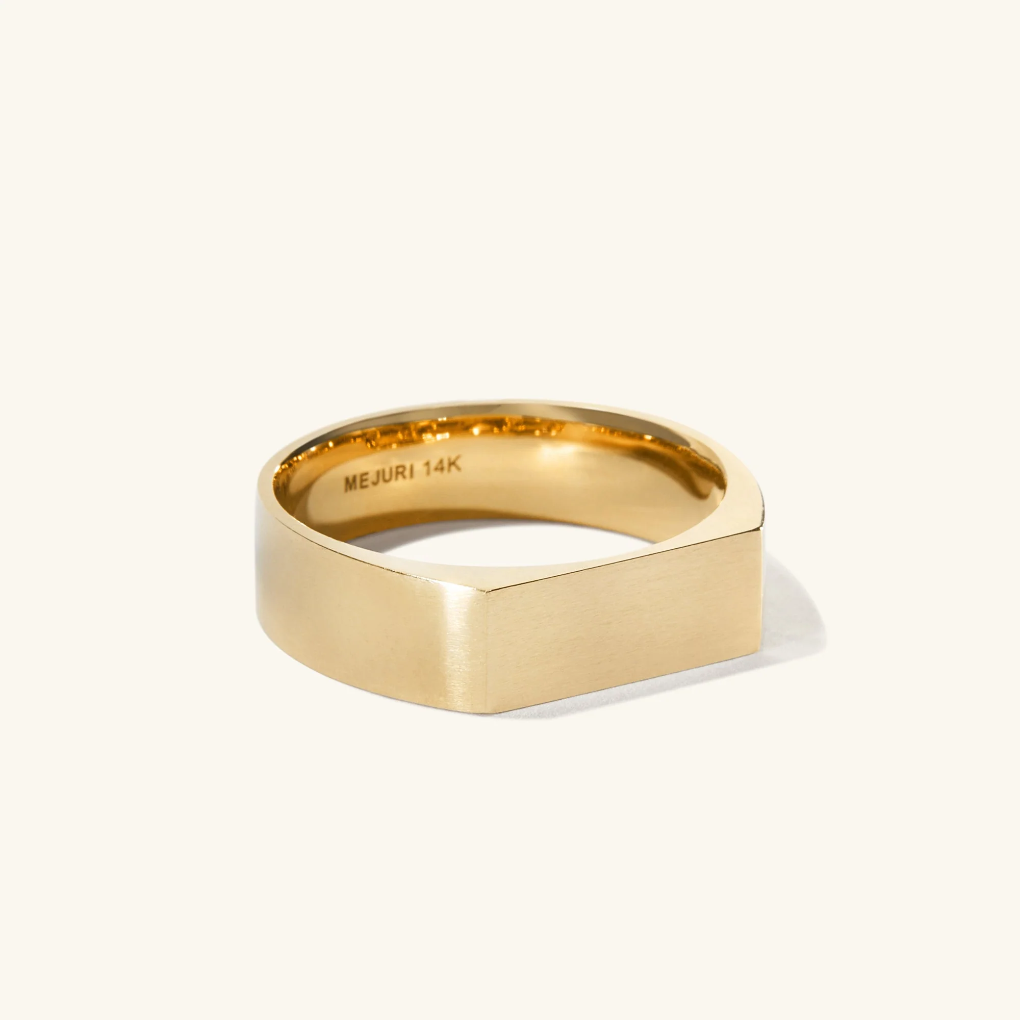 Slim Rectangular Signet Ring - Image 23