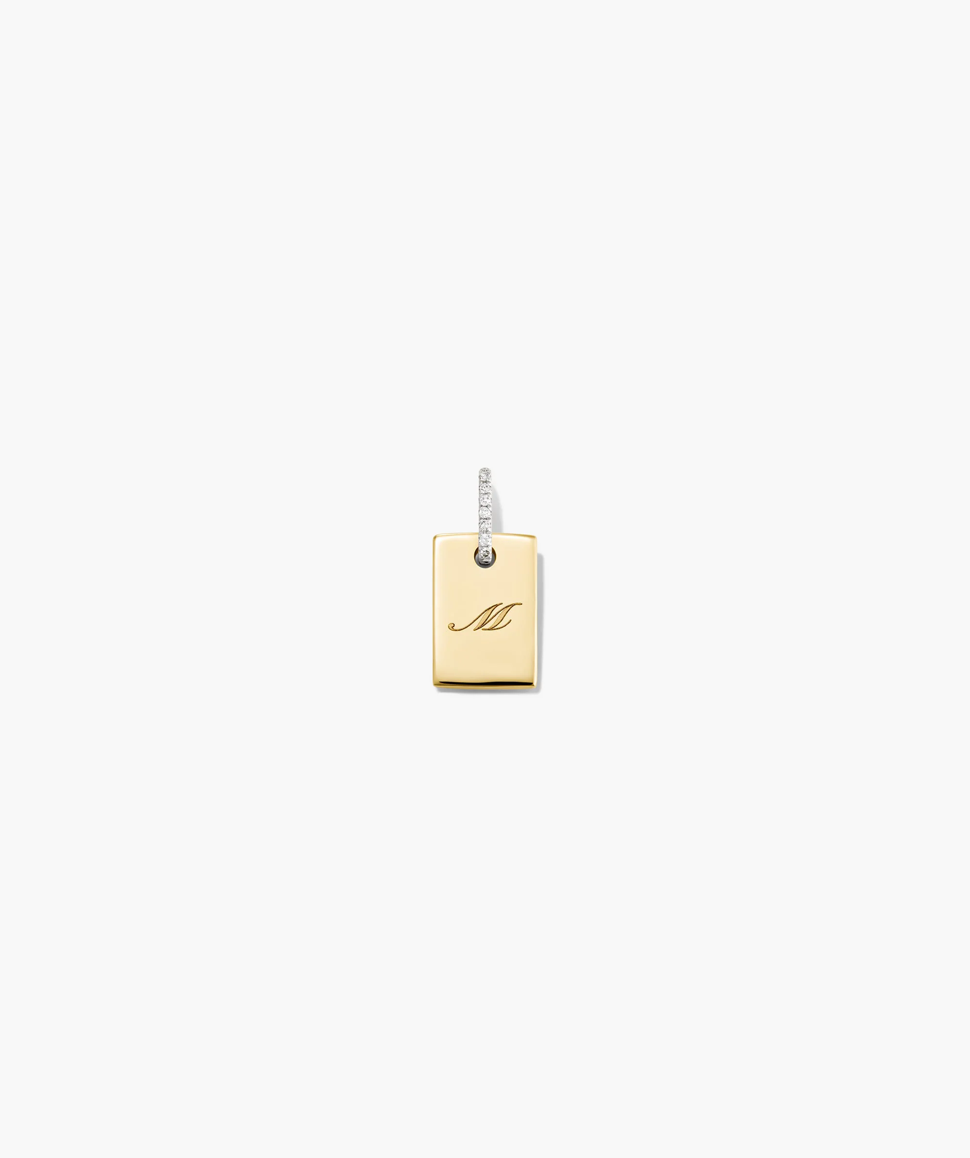 Tag Pavé Diamond Engravable Charm - Image 11