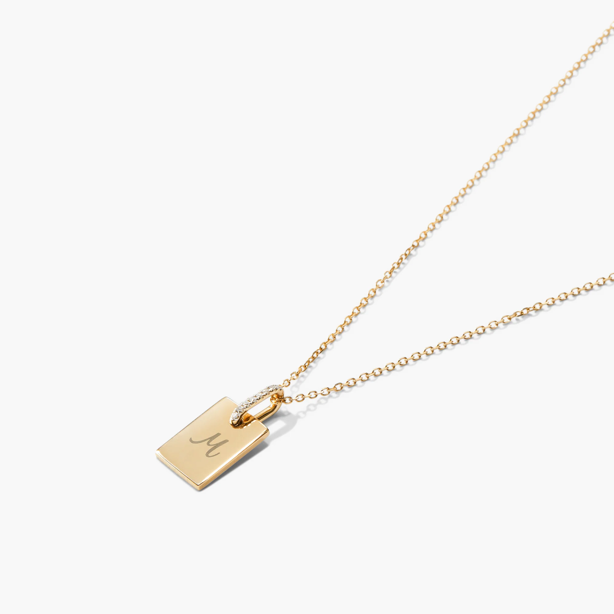 Tag Pavé Diamond Engravable Charm - Image 15