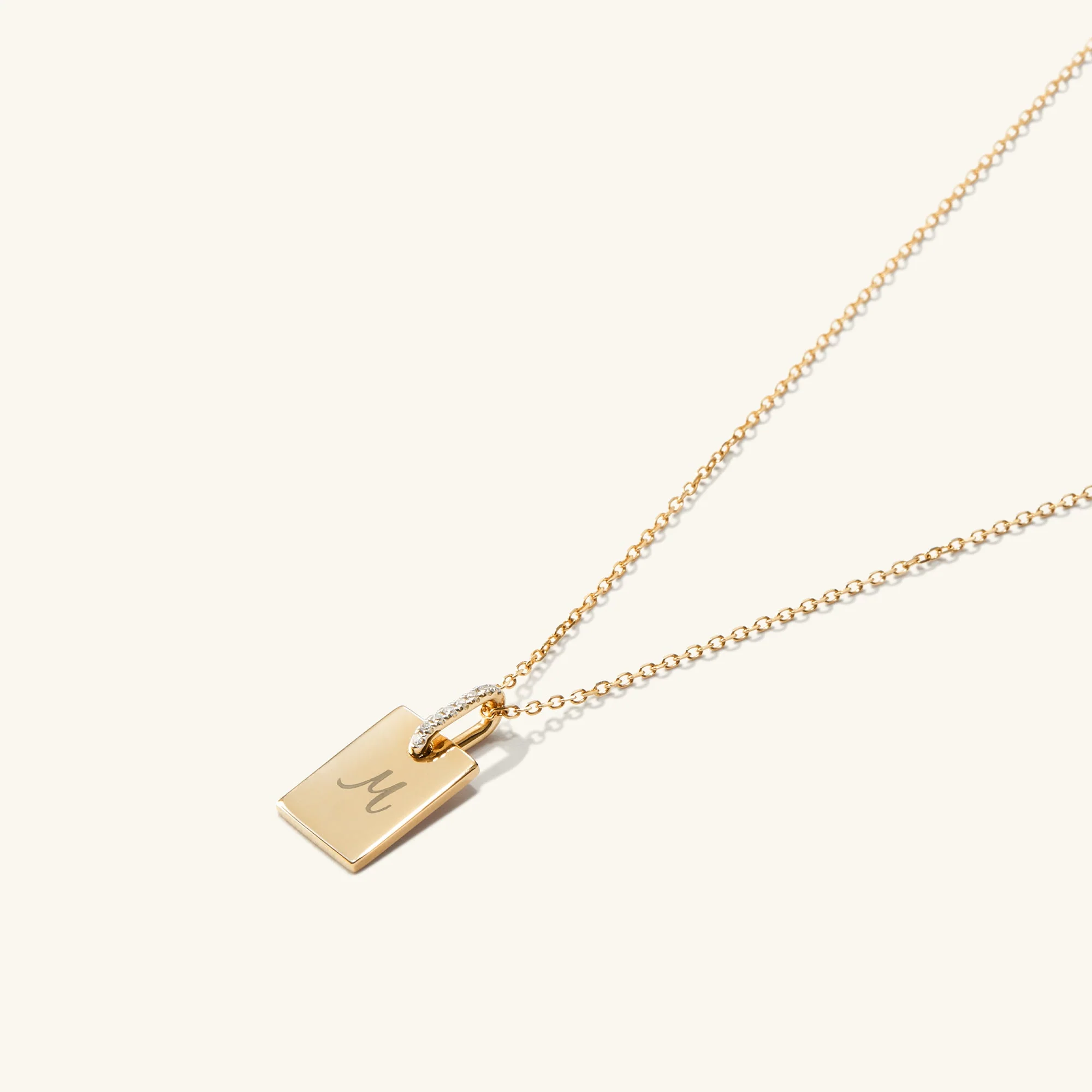 Tag Pavé Diamond Engravable Charm - Image 16