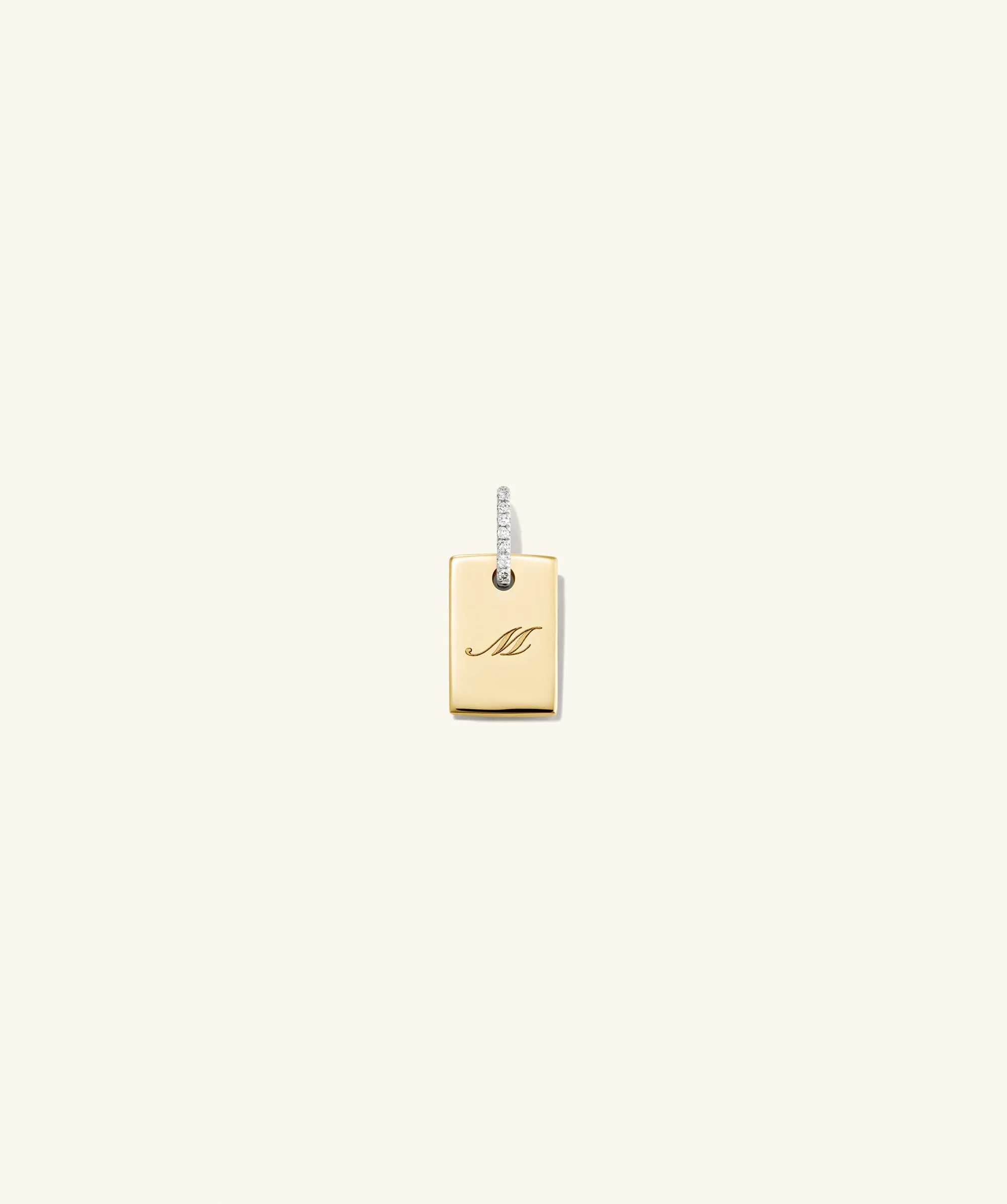 Tag Pavé Diamond Engravable Charm - Image 18