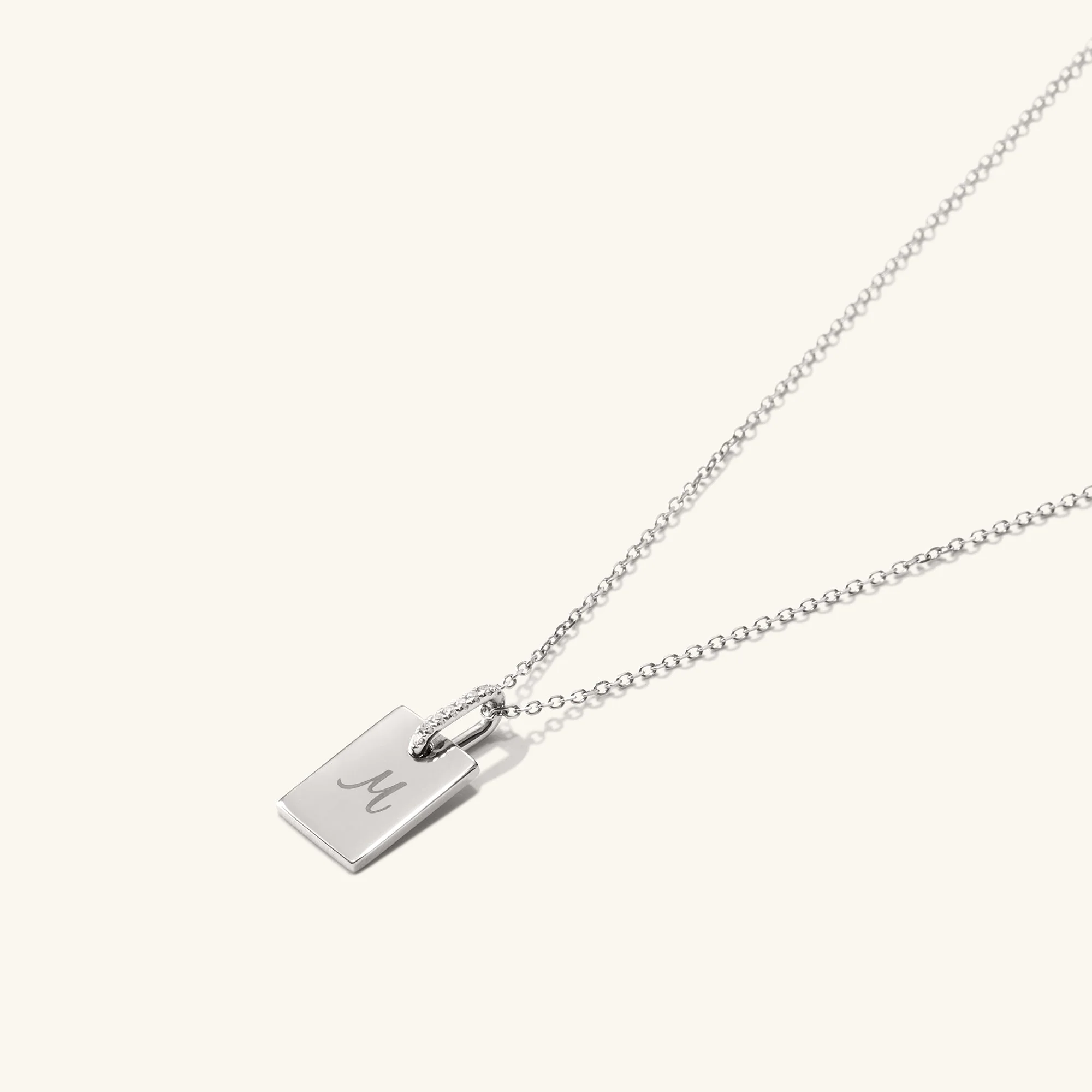 Tag Pavé Diamond Engravable Charm - Image 8