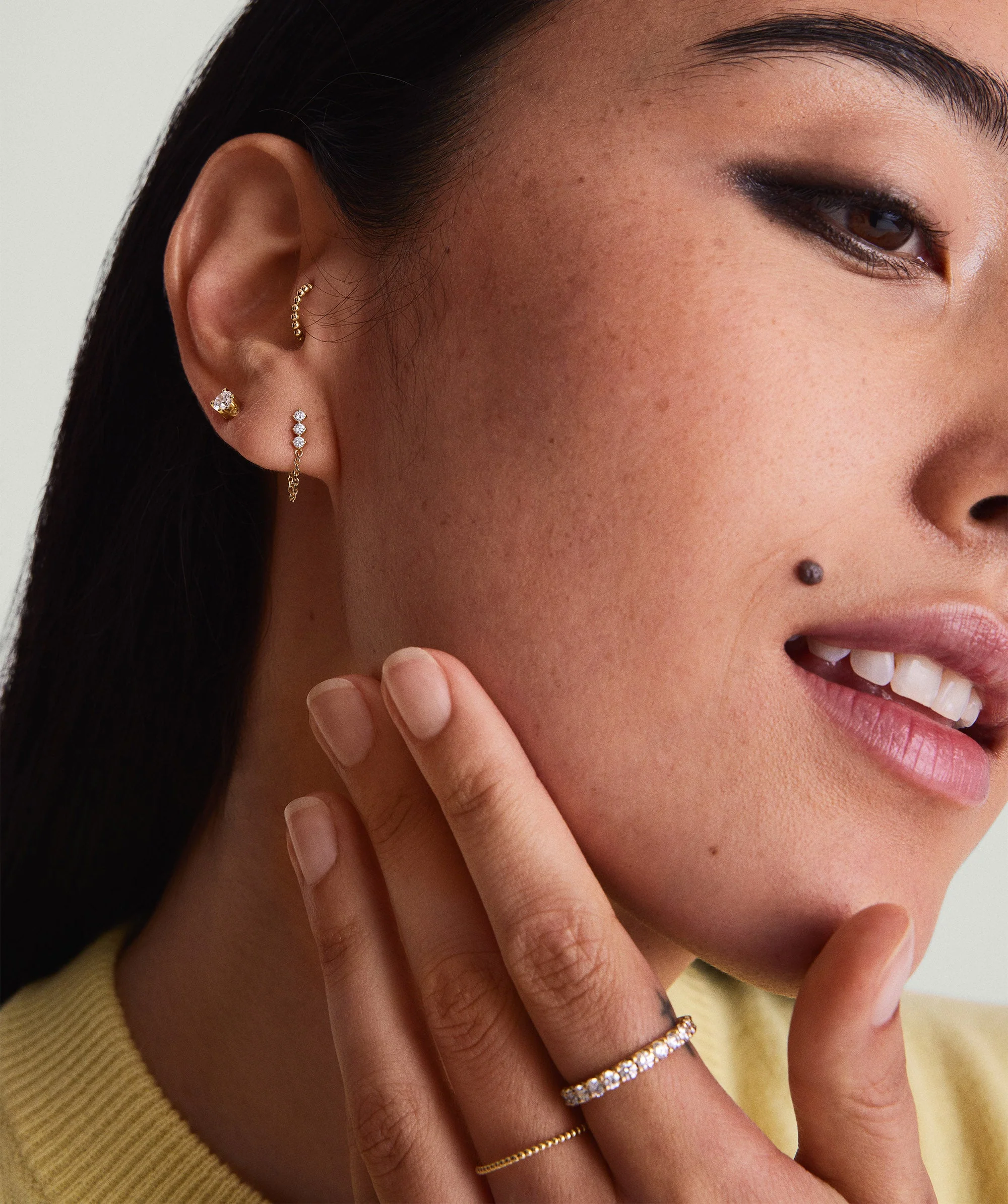 Single Trio Chain Stud - Image 3