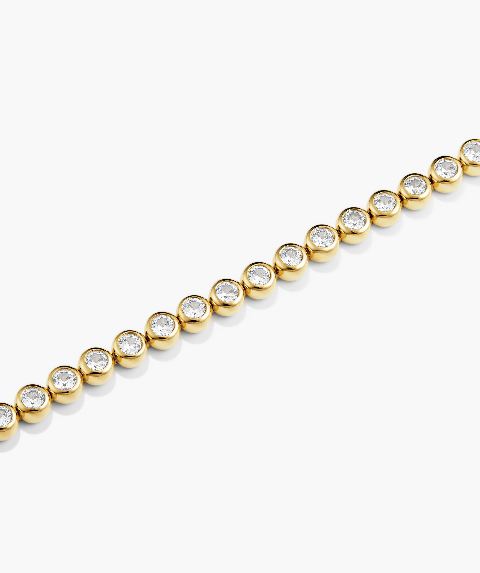 Zadie Bezel Lab Grown Sapphire Tennis Bracelet - Image 12