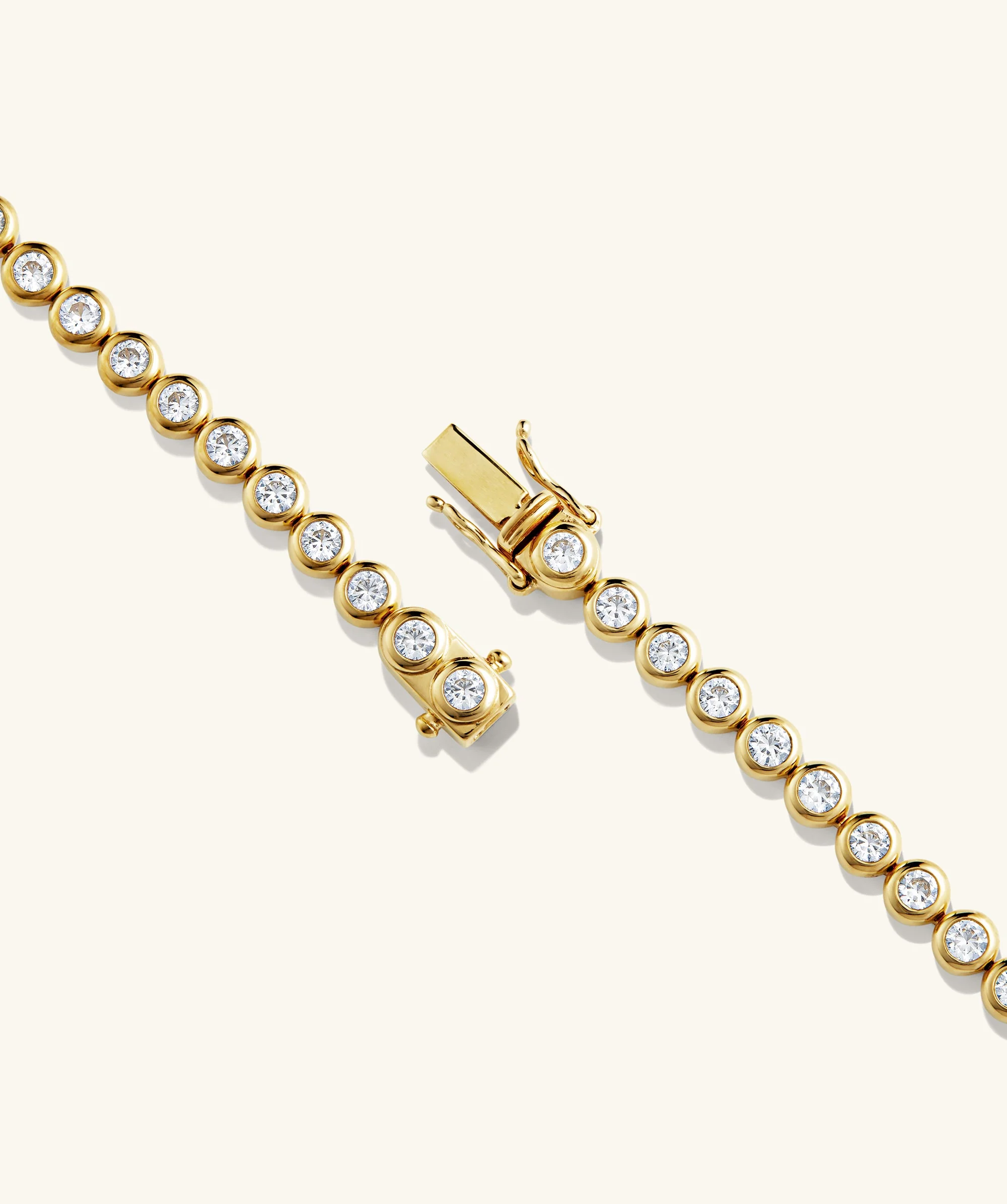 Zadie Bezel Lab Grown Sapphire Tennis Bracelet - Image 14