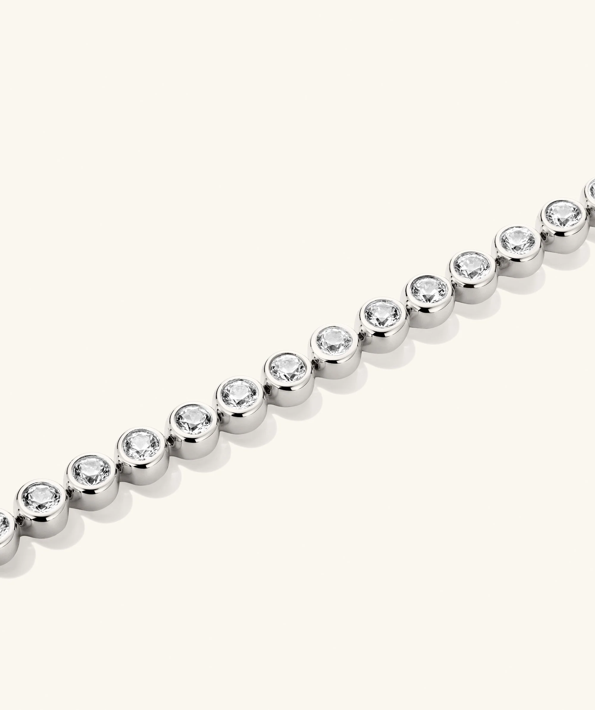 Zadie Bezel Lab Grown Sapphire Tennis Bracelet - Image 7