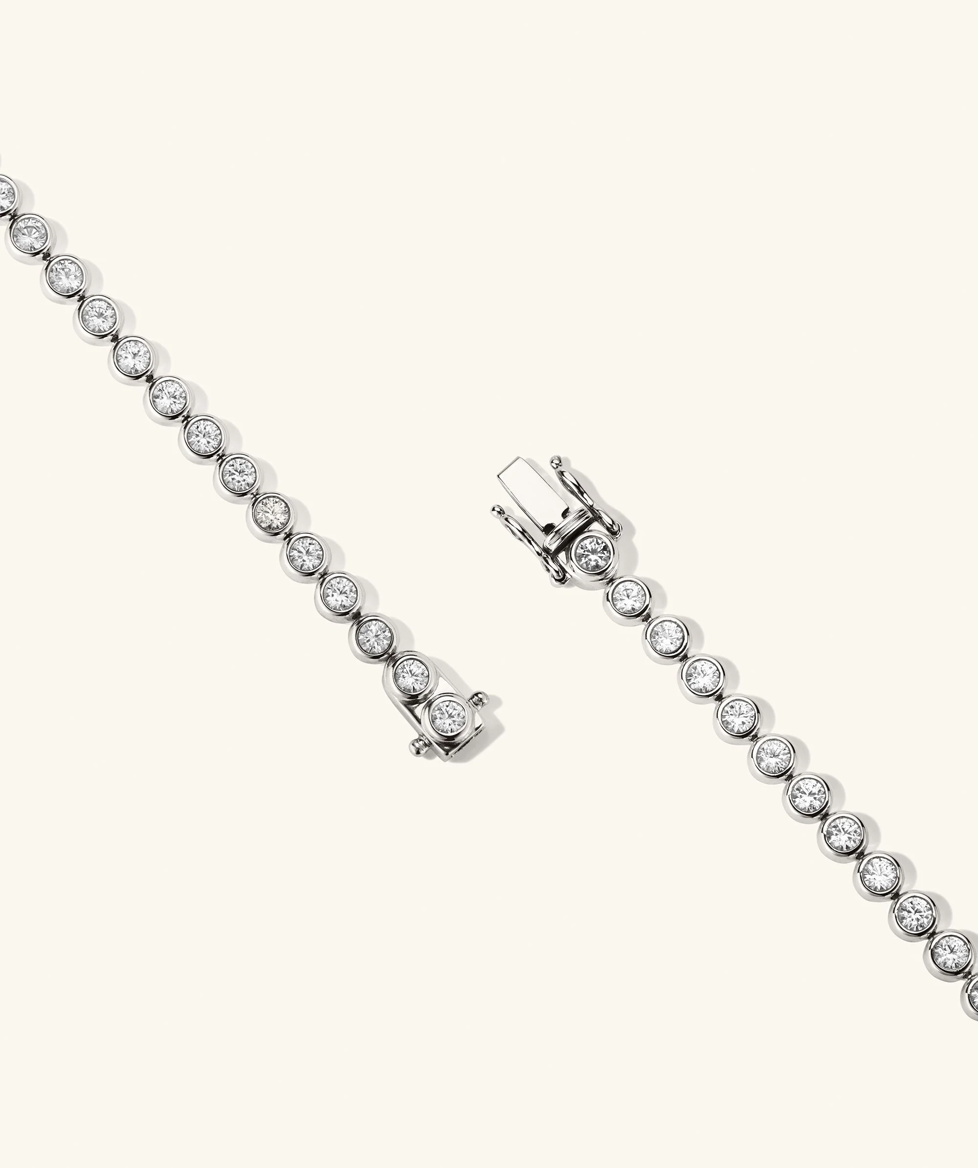 Zadie Bezel Lab Grown Sapphire Tennis Bracelet - Image 9